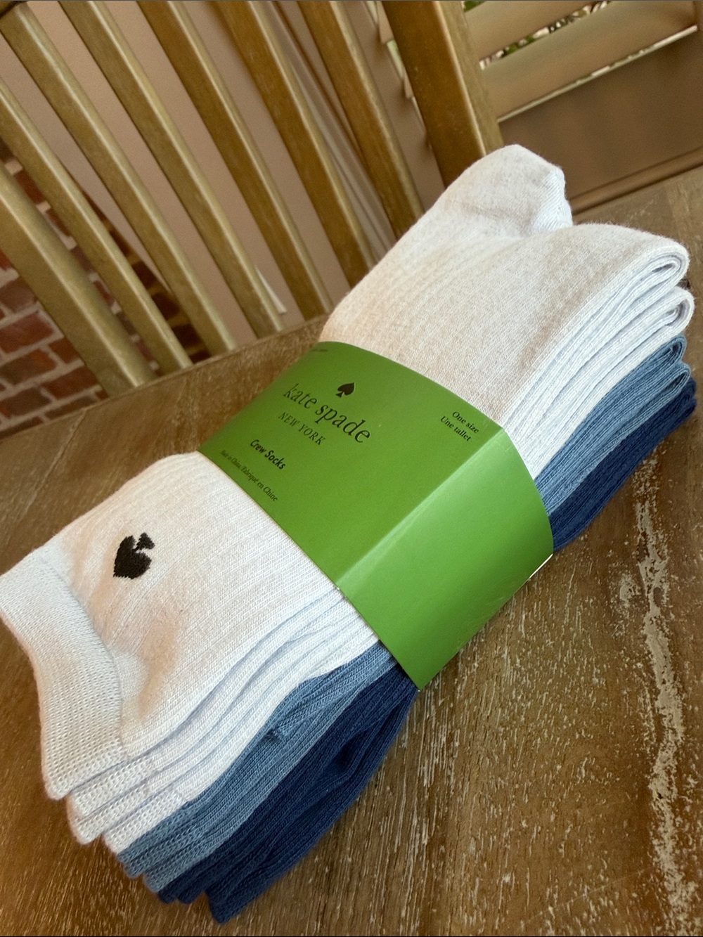 Kate Spade Crew Socks 6 Pairs